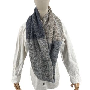 David and Young Blue Tan Infinity Scarf